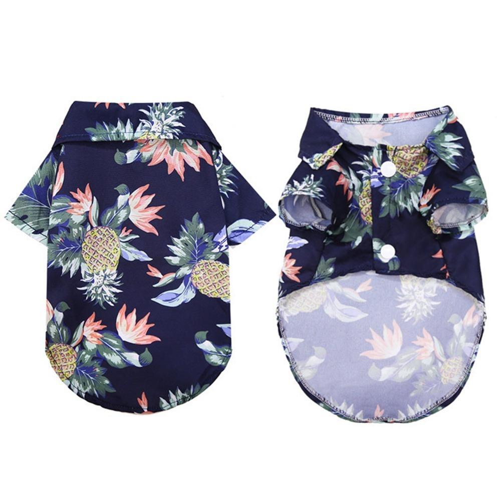 Multi Sizes Dog Hawaiian Shirt Lightweight Pineapple Print Shirt Cat Shirt Outdoor Walking