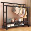 Double Pole Movable Clothes Drying Rack for Bedroom, Balcony, or Outdoor Use