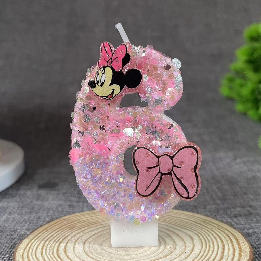 Number 0 Birthday Candle with Decorative Character Topper for Cake Decoration Suitable for Children's Parties and Baking Accessories