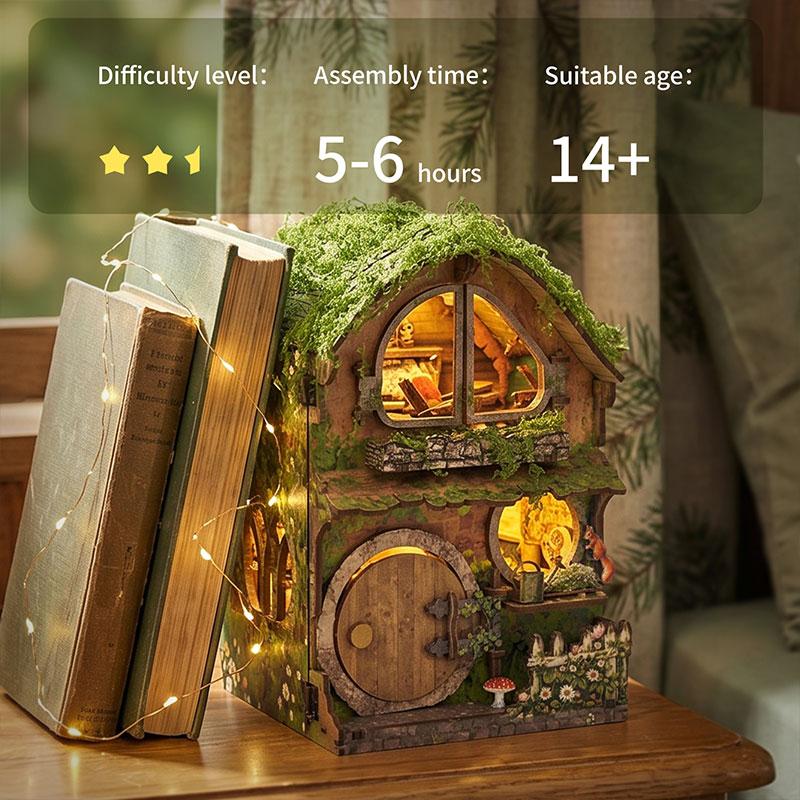 DIY Miniature Dollhouse Kit Handmade3D Wooden Puzzle Assembly Model Doll House with LED Home Decor for Friends Birthday Gifts