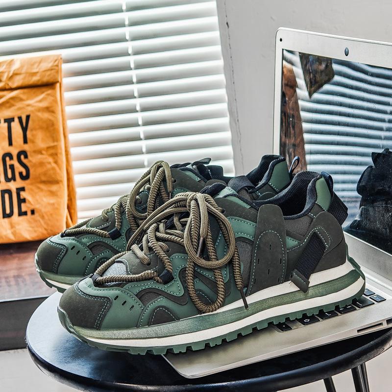 

2025 spring new men s shoes comfortable and versatile trendy shoes lightweight Forrest Gump casual shoes low-top trendy student shoes 44 армія зелений колір