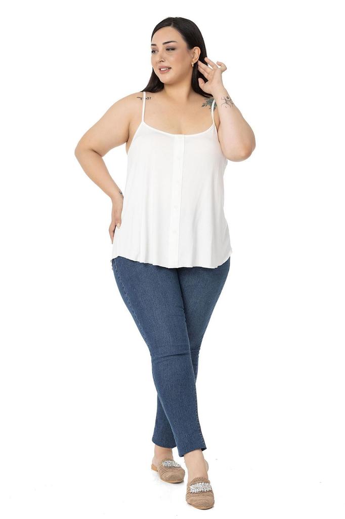 Damenstil Übergröße Körper Große Größe Verstellbarer Kordelzug Viskose Schwarz Bluse mit Zierknöpfen