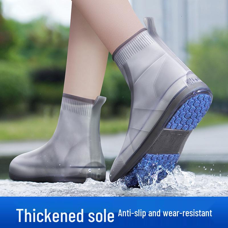 Waterdichte Antislip Siliconen Regen Schoenenhoezen voor Mannen & Vrouwen - Hoge Schacht, Slijtvast, Sneeuw- en Regenbestendig.