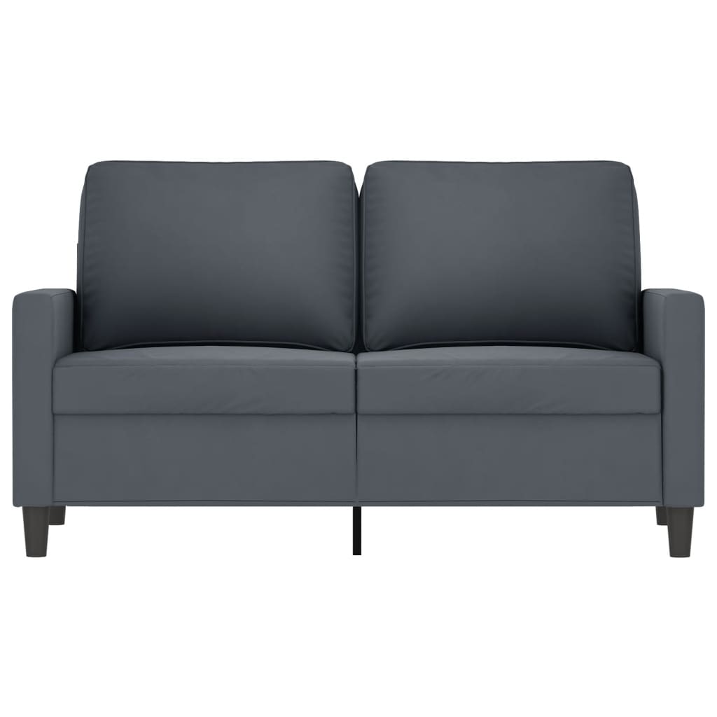 2 Seater Sofa Dark Grey 120 Cm Velvet
