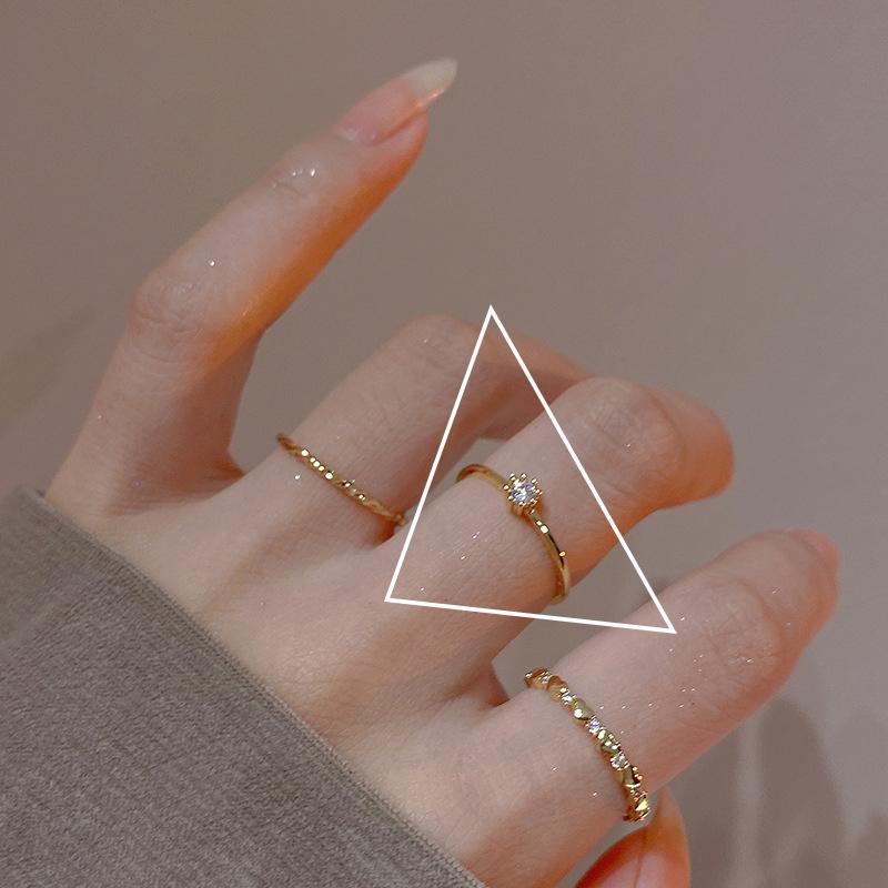 925 Silve Love Heart Hollowed Out Ring For Women Girl Extremely Fine Korea Ins Jewelry Gift