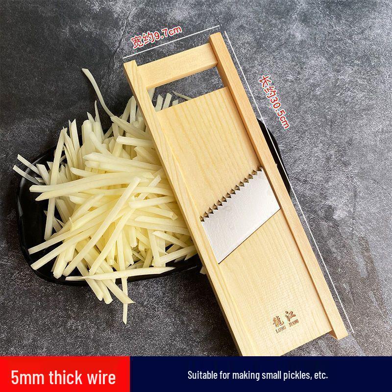 Rallador de Papa y Verdura Grueso Longjiang 5: Pelador y Cortador de Madera