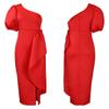 Collar Split Ruffled Dress Sexy Women's Dress Fashion Clothing Diagonal
