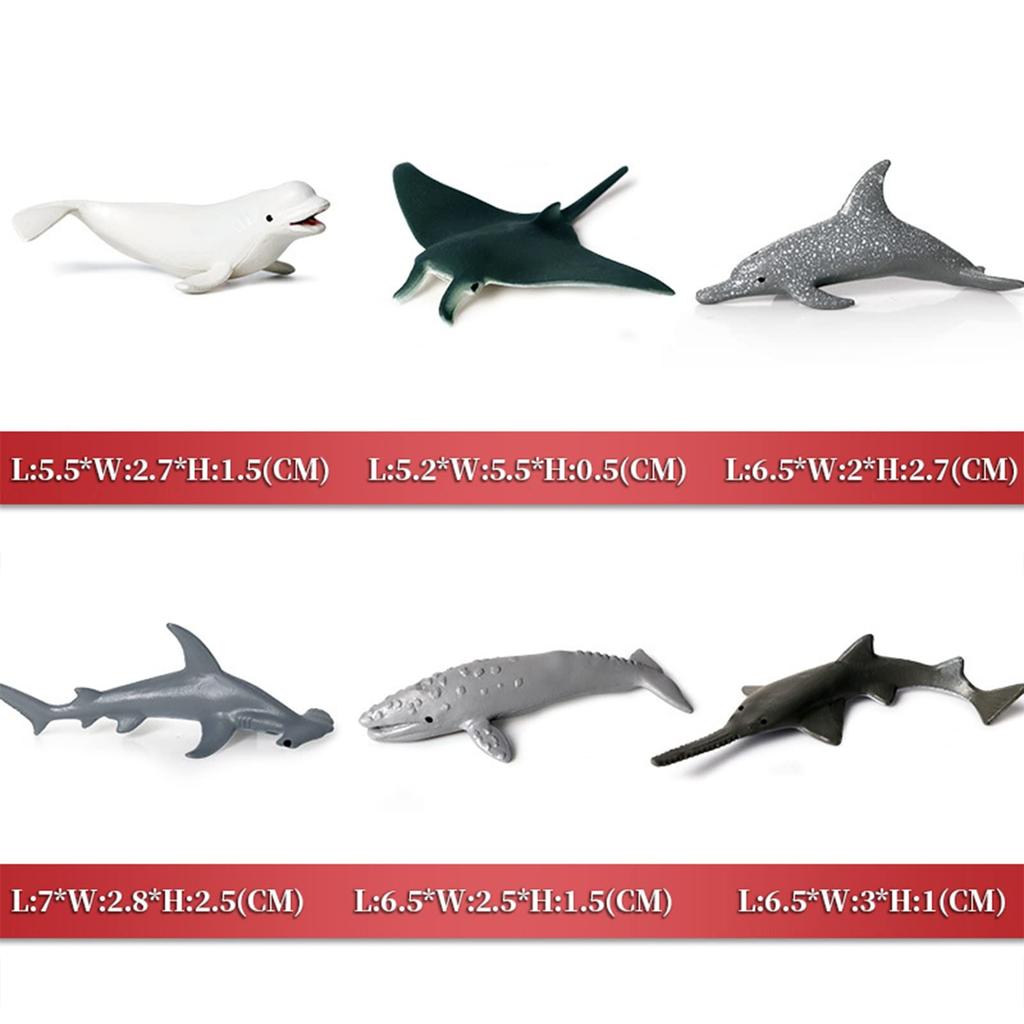 Megalodon Great White Marine Animal Plastic Model Birthday Realistic Interior Decor Shark, Shark, Animal, Fish, Set, 11PCS, Kit, Model, Present, Gift,