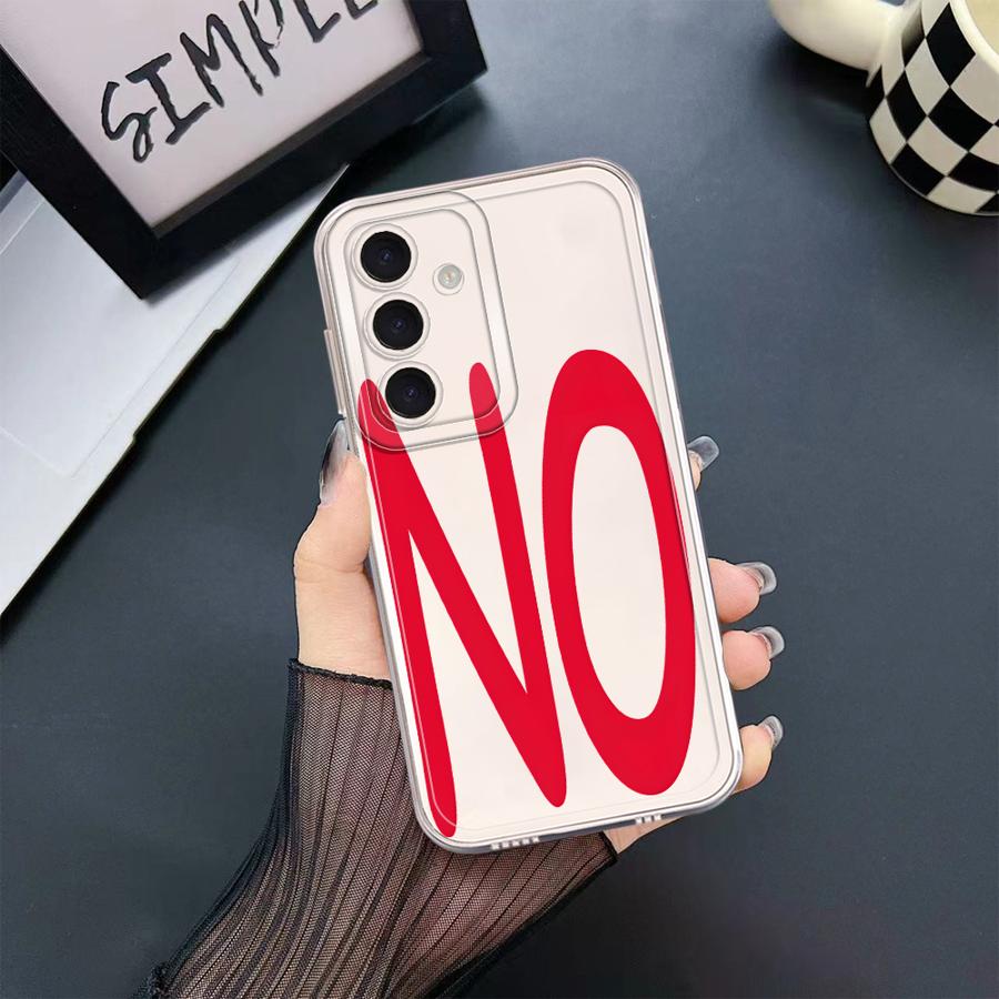 Personality Yes No Phone Cover Case for Samsung Galaxy A57 A25 A51 A34 A35 A52 A26 A24 A36 A37 A52 A17 A54 A15 A14 A16 A55 A56