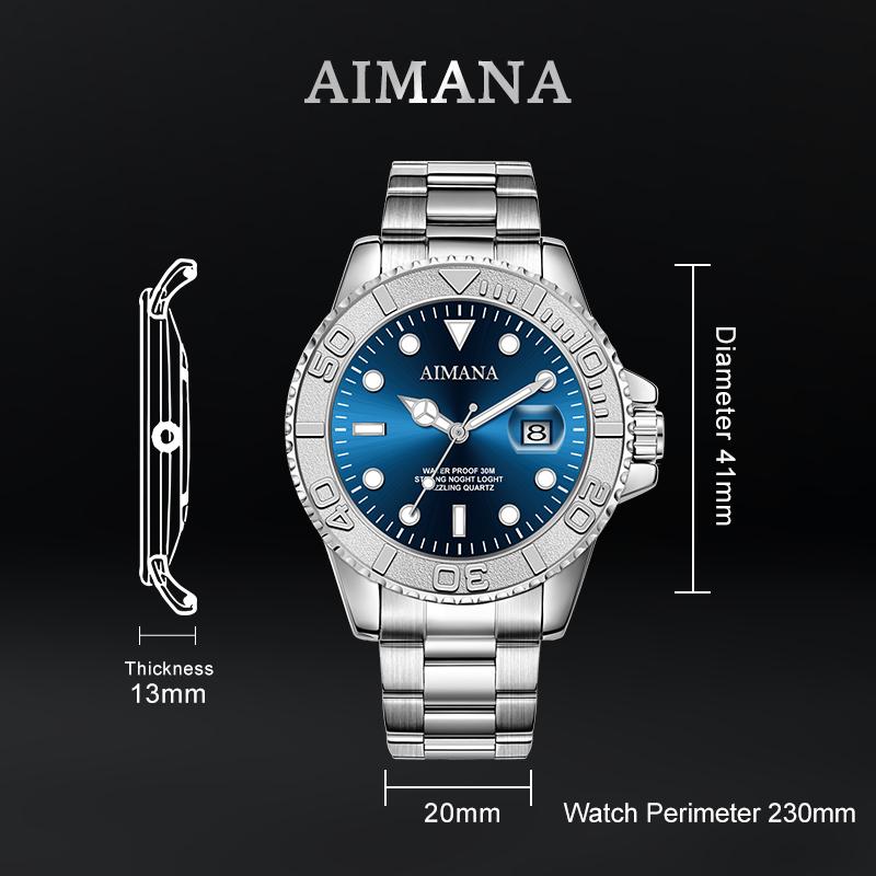 Top Luxury Man Watch Waterproof Luminous Date Men Watch Stainless Steel Male Clock Sport Fashion Men's Quartz Watches