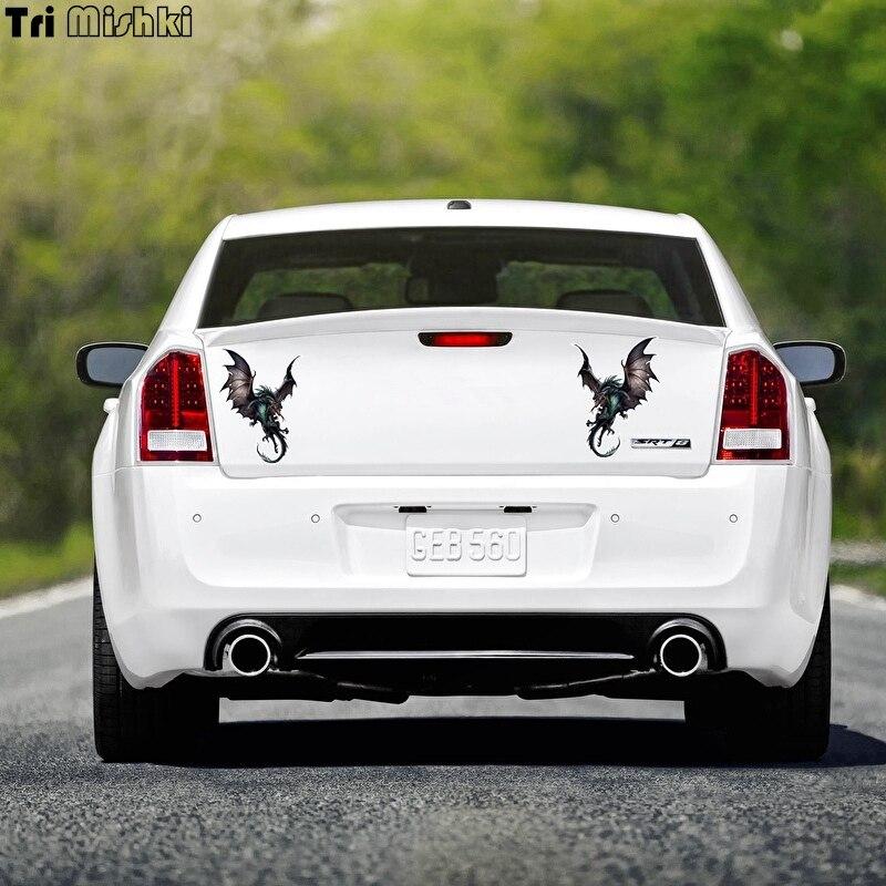 Tri Mishki WCS740 12 * 16,5 cm Pterosaur Awesome Dragon Autoaufkleber PVC Aufkleber Motorradzubehör Aufkleber auf Auto Laptop Wand