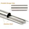 20pcs Long Kabob Flat Grilling Skewers Set Stainless Steel BBQ Skewers Metal BBQ Skewers BBQ Sticks