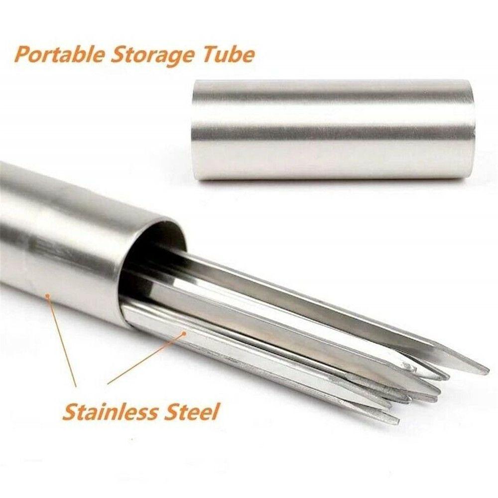 20pcs Long Kabob Flat Grilling Skewers Set Stainless Steel BBQ Skewers Metal BBQ Skewers BBQ Sticks