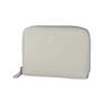 Natural Beauty Glass Mini Wallet, White, Round Zipper Folding Wallet