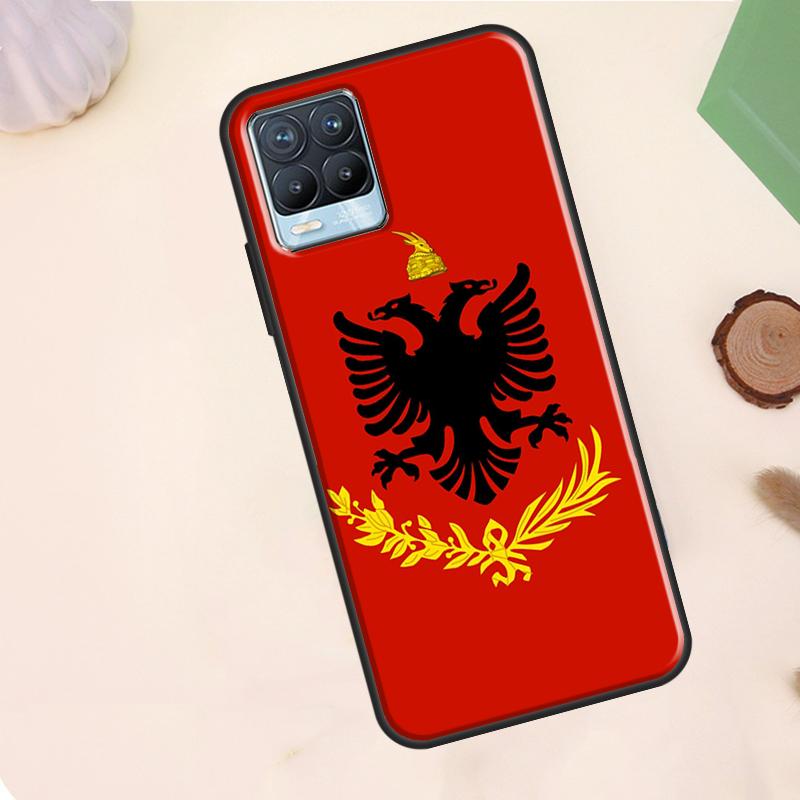 Albania Flag Eagle Case For Realme C75 C63 C61 C55 C51 C53 C35 C65 C67 C71 11 12 13 14 15 Pro Plus GT6 GT7 Pro