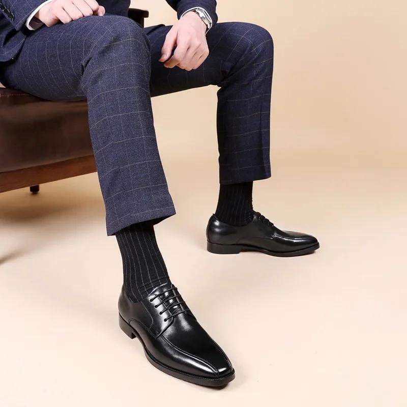 Men Shoe Autumn Polishing Elegant Social Shoes Men Business Dress Shoe Casual Flat Men Party Wedding Zapatos2024