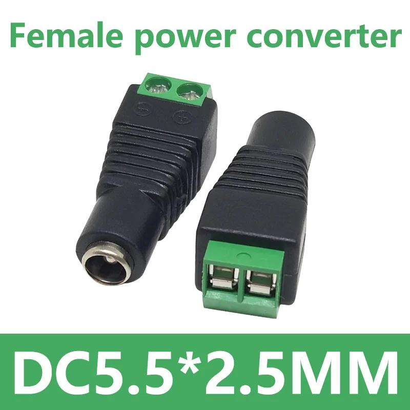 5PCS 12V DC Power Connector Plug Jack 2.1mmx5.5mm Adapter Male Female Socket Barrel for CCTV Camera LED Strip Supply Terminal