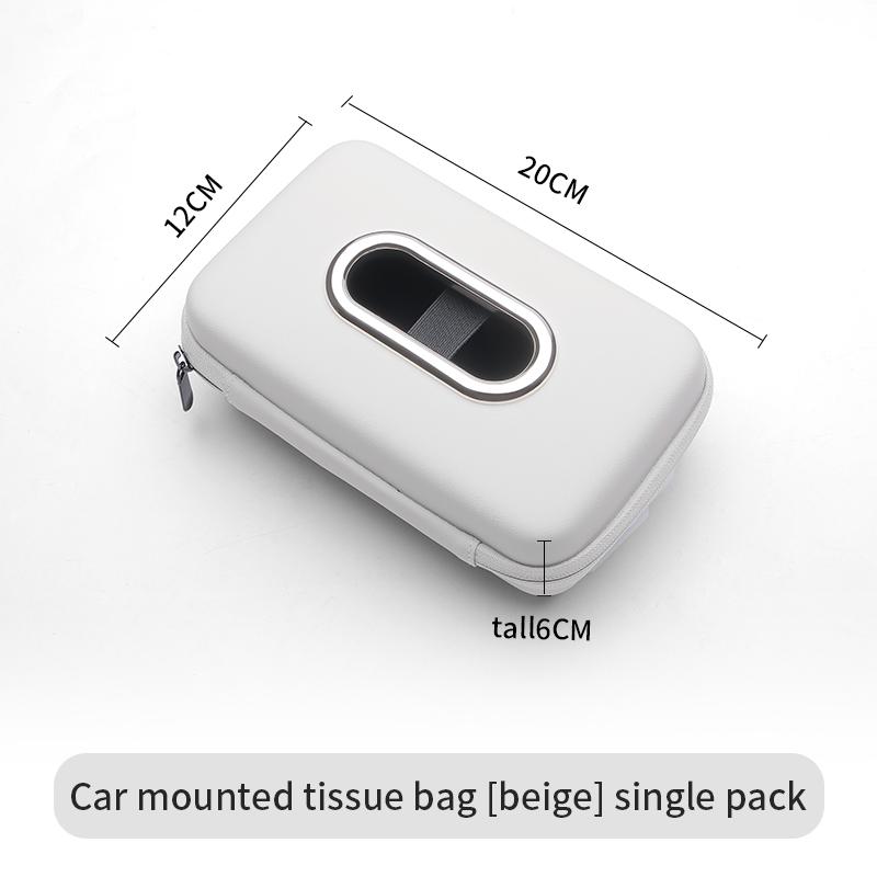 Car mounted tissue box drawer box creative car armrest box backrest hanging multifunctional sun visor four-color tissue bag