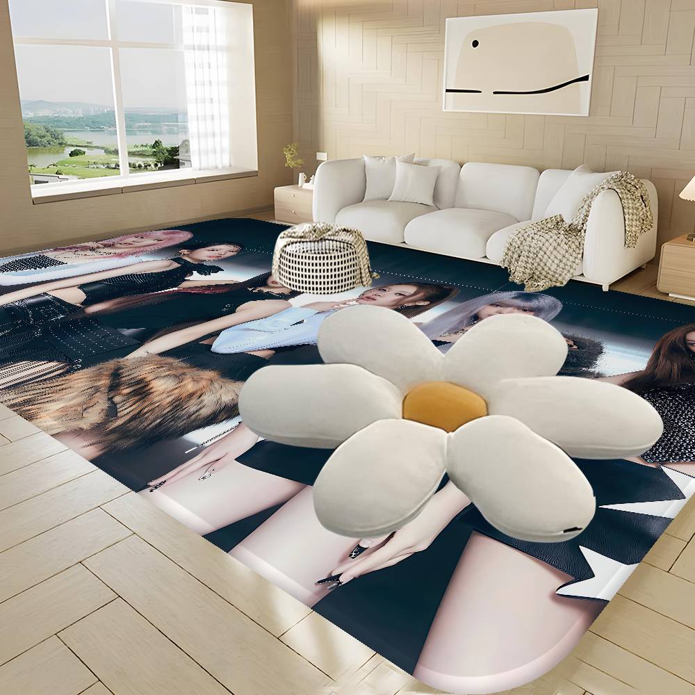 girl Kpop B-Babymonster singer Floor Mat INS Style Soft Bedroom Floor House Laundry Room Mat Anti-skid Household Carpets