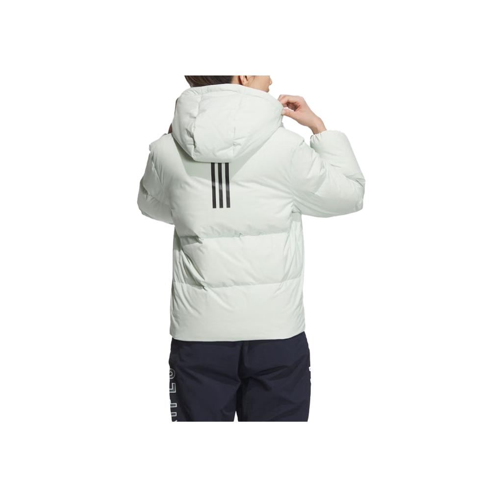 adidas Serie Wuji Moda Caldo Giacca Piumino Manica Lunga con Cappuccio Uomo Capispalla Verde Lino JL9591
