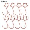20pcs Christmas Star Hook Hanging Ornament Xmas Tree Garland Gifts Socks Holder Reusable Party Decoration New Years Mall