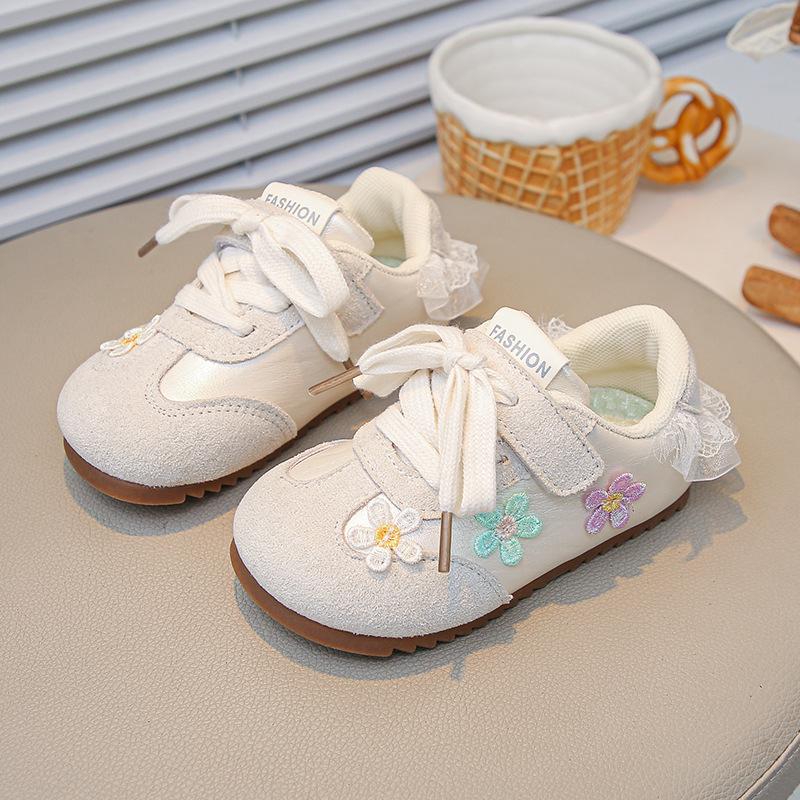 2026 Spring/Autumn Girls' Fashionable Sports Shoes - Soft Sole, Casual Toddler Sneakers, Baby Girls' German Training Shoes
