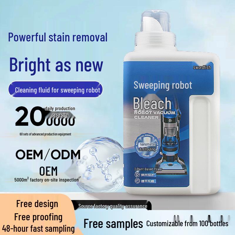 Low-Foam Neutral Cleaning Solution for Robot Vacuum Mops - Compatible with Tineco, Roborock, and Ecovacs