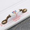 KAK Antique Bronze Ceramic Cabinet Handles Zinc Alloy Drawer Knobs Wardrobe Door Handles Morning Glory European Furniture Handle