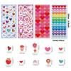 Encouragement Cartoon Stickers for Kids - Cute Red Heart Flowers, Waterproof Decorative Stickers for Scrapbooking, 12 Sheets.