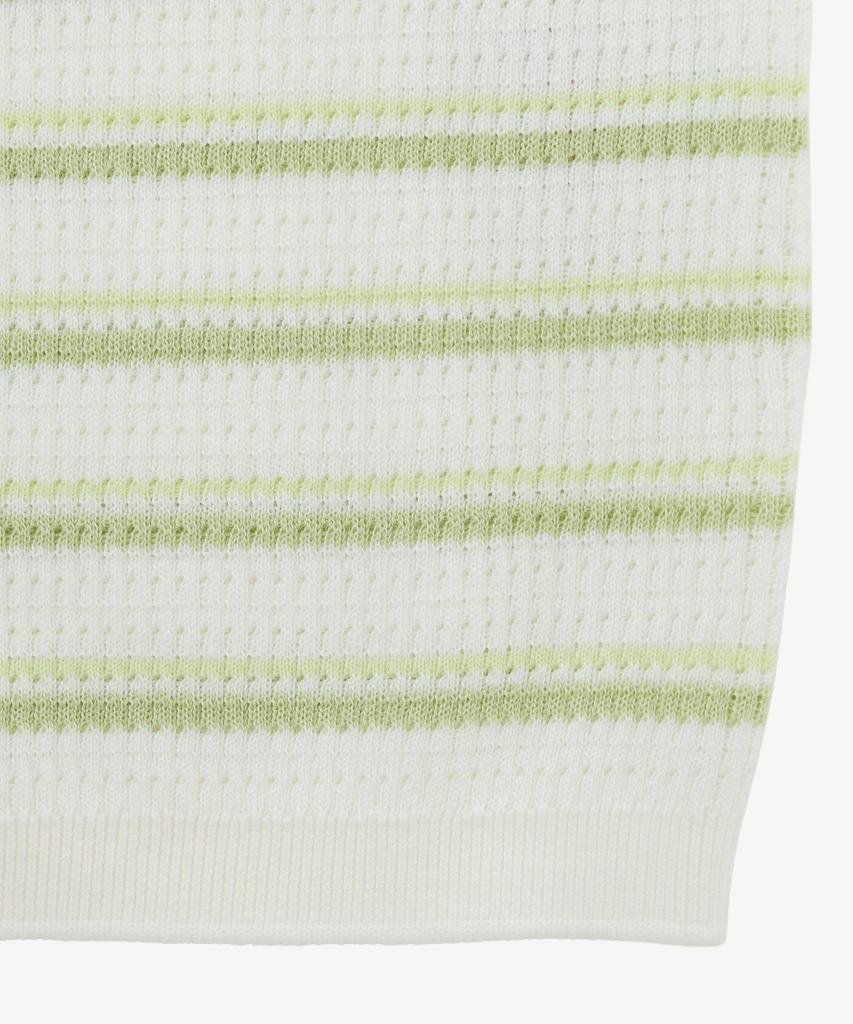 Lacoste Women'S Striped Sweater Polo Shirt Pf710E-56G Uyb