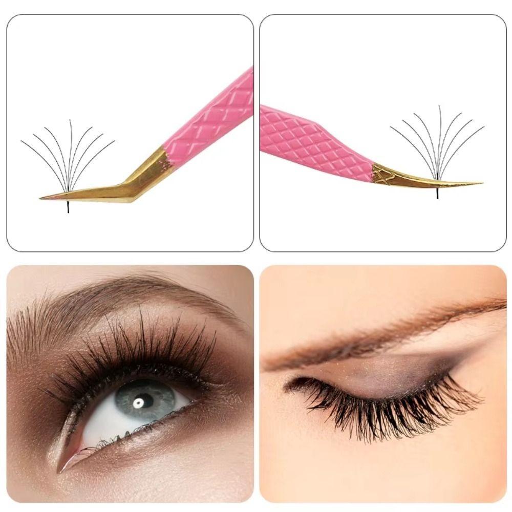 Stainless Steel Eyelash Extension Tweezer Anti-static Makeup Tool Professional Fiber Tip Women