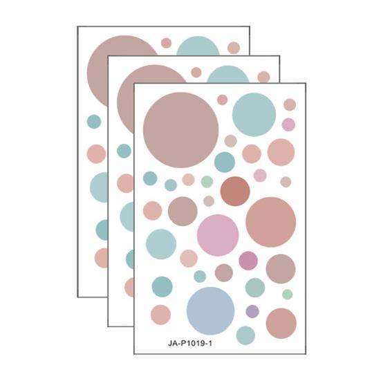 3 Pcs Bohemian Painted Dots Wall Stickers, Artistic Kids Room Decor with Self-Adhesive Removable PVC, Waterproof Peel and Stick Art