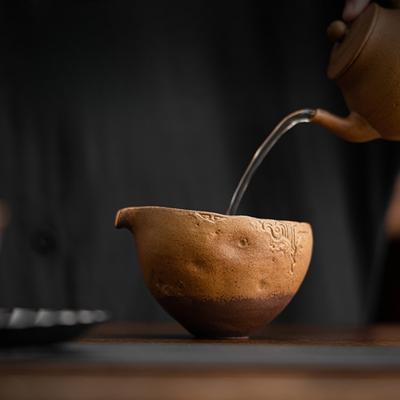 Sauce Glaze Coarse Pottery Fair Cup, Retro Ceramic Tea Dispenser, Japanese Kung Fu Tea Set, Tea Sea Tea Ceremony Accessories
