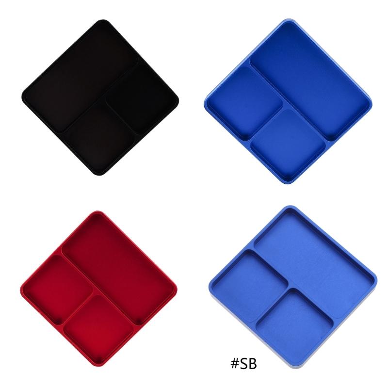 Portable Tools Parts Tray Holder Storage Plate Box for Case Organizer for Metal Parts Screws Sockets Bolts Pins Organiza