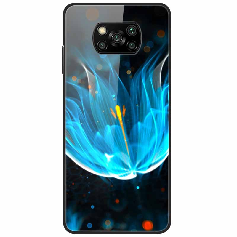 Etui na Poco X3 Pro Modne Urocze Szkło Hartowane Luksusowe Pokrowce Coque dla Xiaomi Poco X3 NFC Etui PocoX3 X 3 Zderzak Ochronny