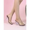 12Cm Clear Heel New 2026 Flat Heel Sexy Transparent Waterproof Table High Heel Slippers Shoes Women's High Heel LFD-69192-7