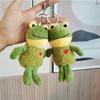 Frog Delightful Green Plush Keychain Cartoon Stuffed Animal Backpack Accessory