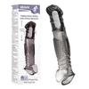 Vibrating Winged Dog Wolf Tooth Sleeve - Transparent Black