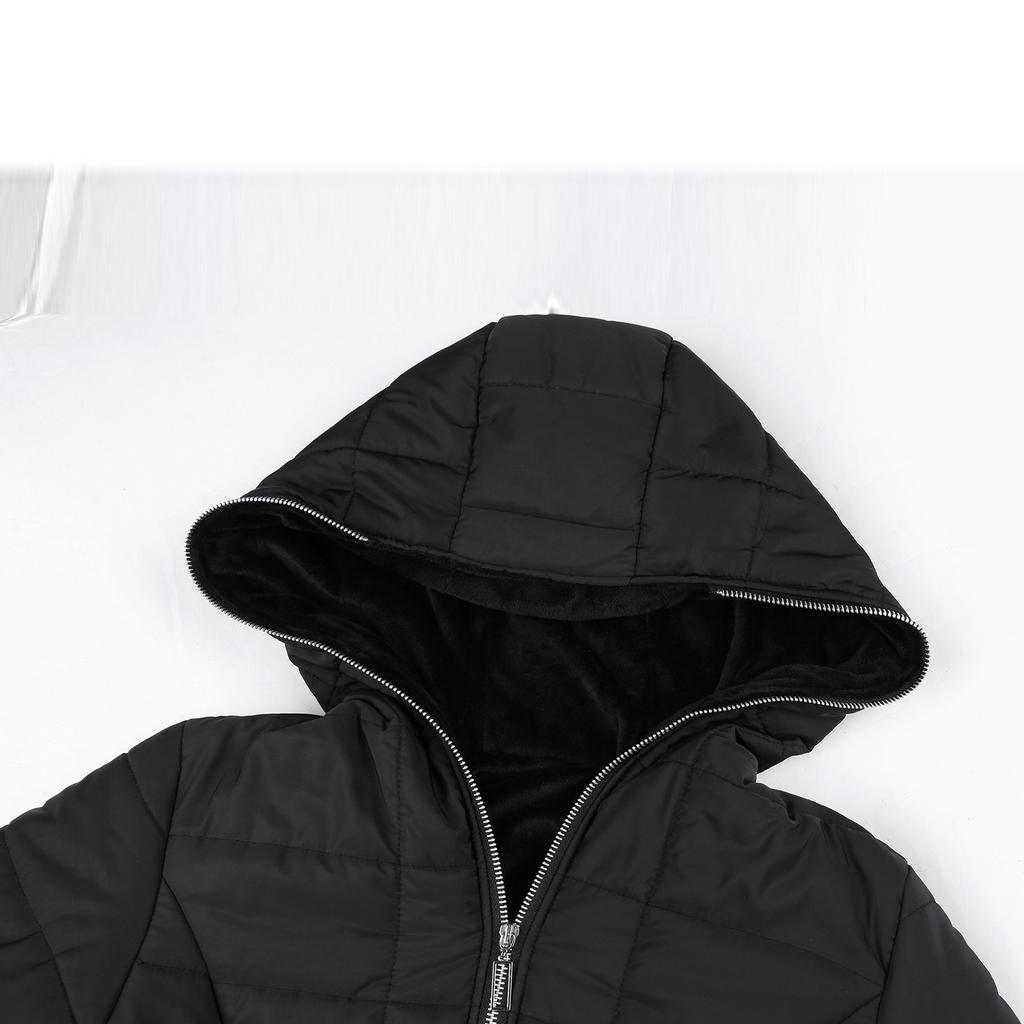 Fashion Women Hooded Outwear Ladies Warm Coat Long Padded Slim Jacket