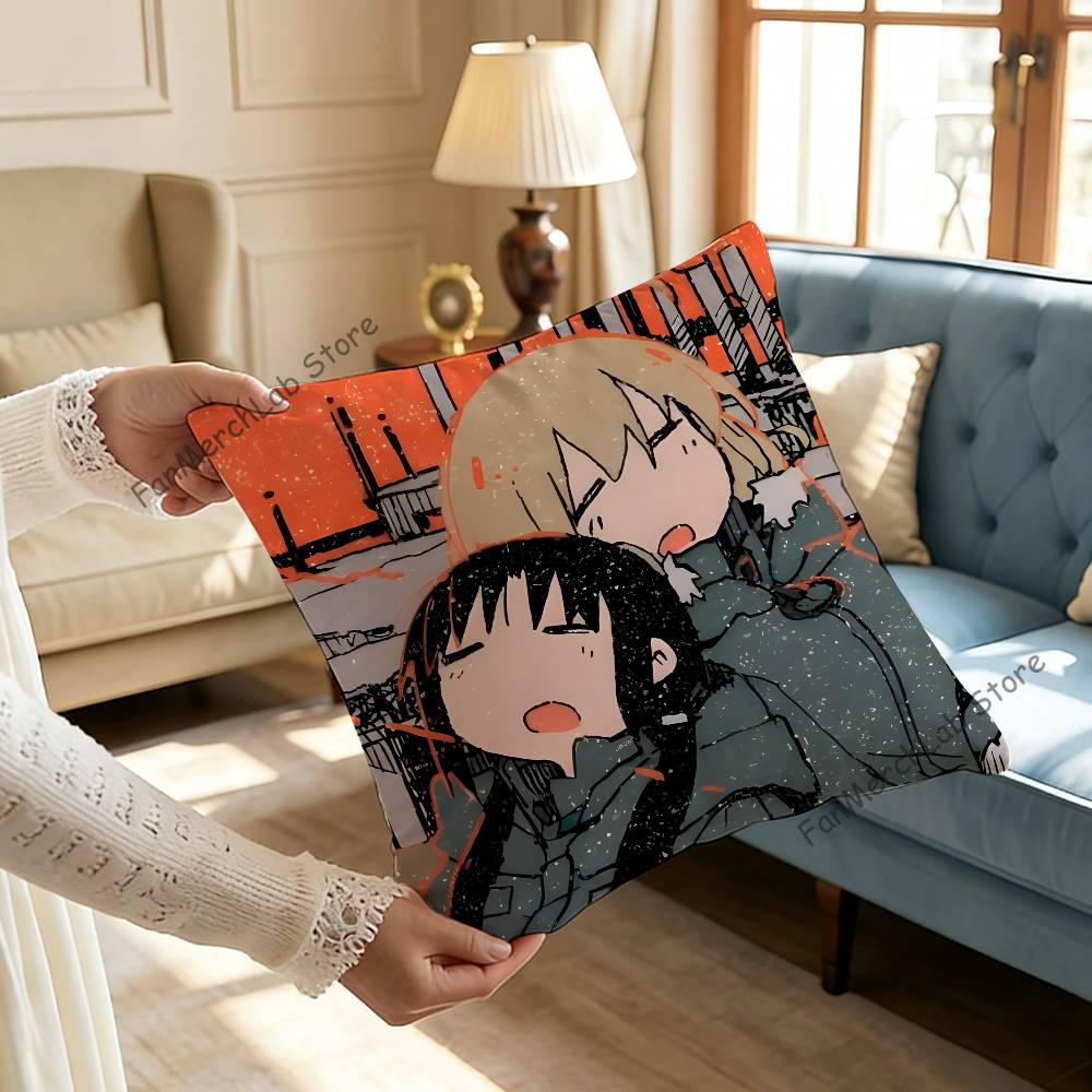 GGirls Last Tour Pillow Covers Cartoon Sofa Decorative Home Doublesided Printing Short Plush Cute Cushion Cover