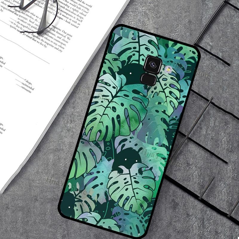 Leaves Monstera Green Phone Case For Samsung A3 A5 J1 2016 J3 J5 J7 2017 J4 J6 Plus A6 A8 A7 A9 J8 2018 Cover