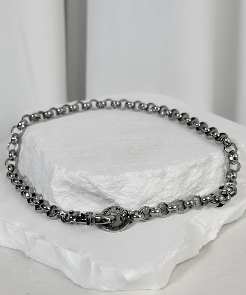 Blessed Bullet Ss-O Chain Necklace_Silver/Dark Silver