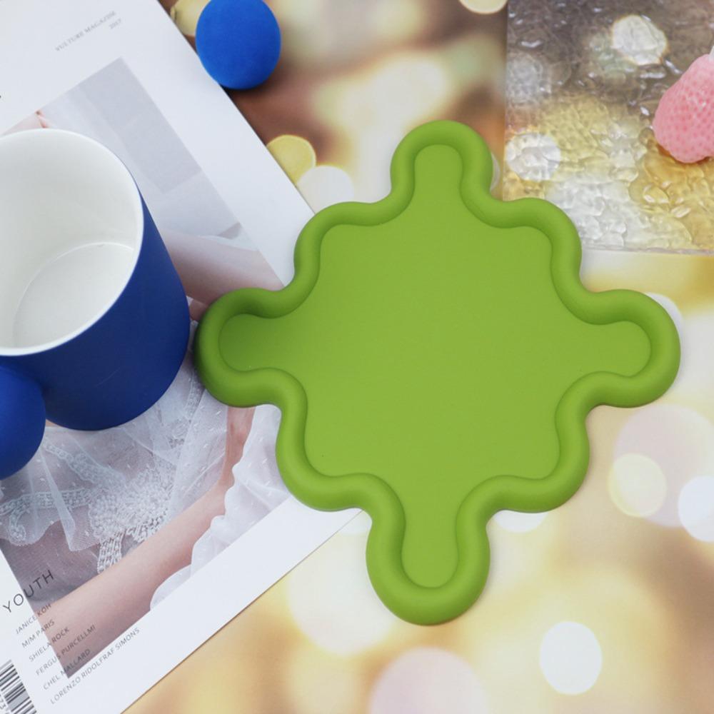 

Irregular Geometry Cup Pad Multi-Color Coffee Coasters Table Mat Home Decoration зелёный