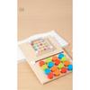 Montessori Wooden Shaking Bead Four-color Positioning Toy Color Shape Matching Cognition Learning Game Board Gifts for Children