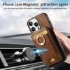 For iPhone 16 Pro Max 15 14 Plus 13 12 11 XR XS X 7 8 SE 2 3 Detachable Magnetic Wallet Case Ring Card Holder PU Leather Cover