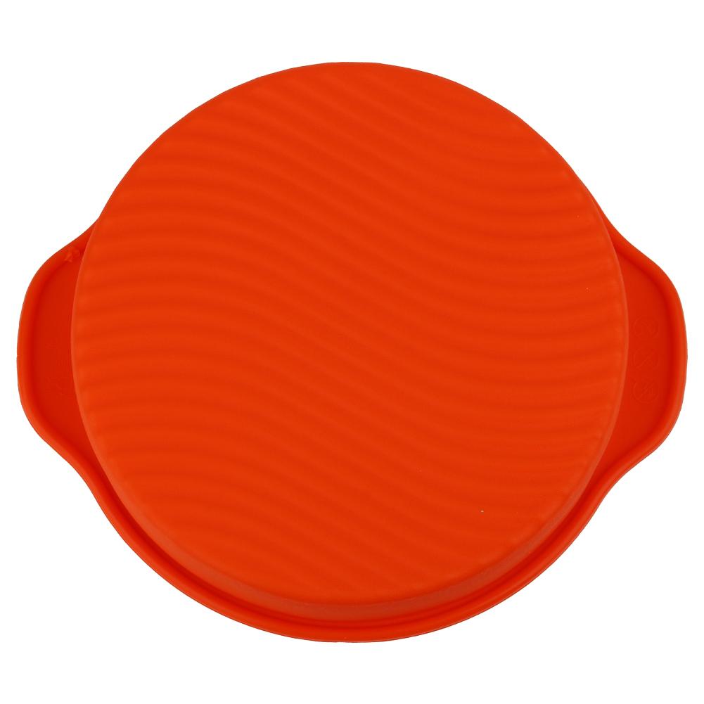 Stampo in Silicone 3D Rotondo da 11,42 pollici per Torta da Forno Teglia da Forno per Torta(Rosso)
