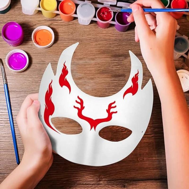 Different DIY Unpainted White Masquerade Masks Bulk for Carnival,Opera, Masquerade,Role-Playing,Dance Party | Paper Material