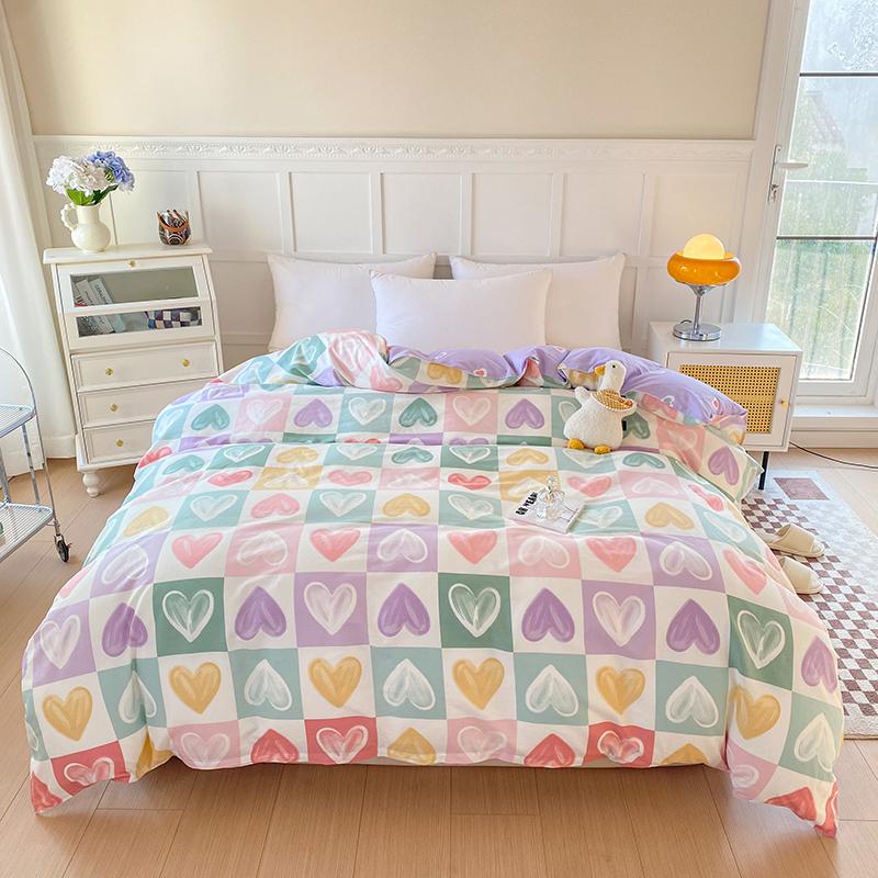 1pc 100% Pure Cotton Duvet Cover Queen/King Size Striped Quilt Cover for Double Bed housse de couette Single Bed Cover for Kids