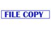 Printtoo File Copy Self Inking Rubber Stamp Pre-Inked Office Stamp- Home Office Business Stationery, Black- 42 x 9