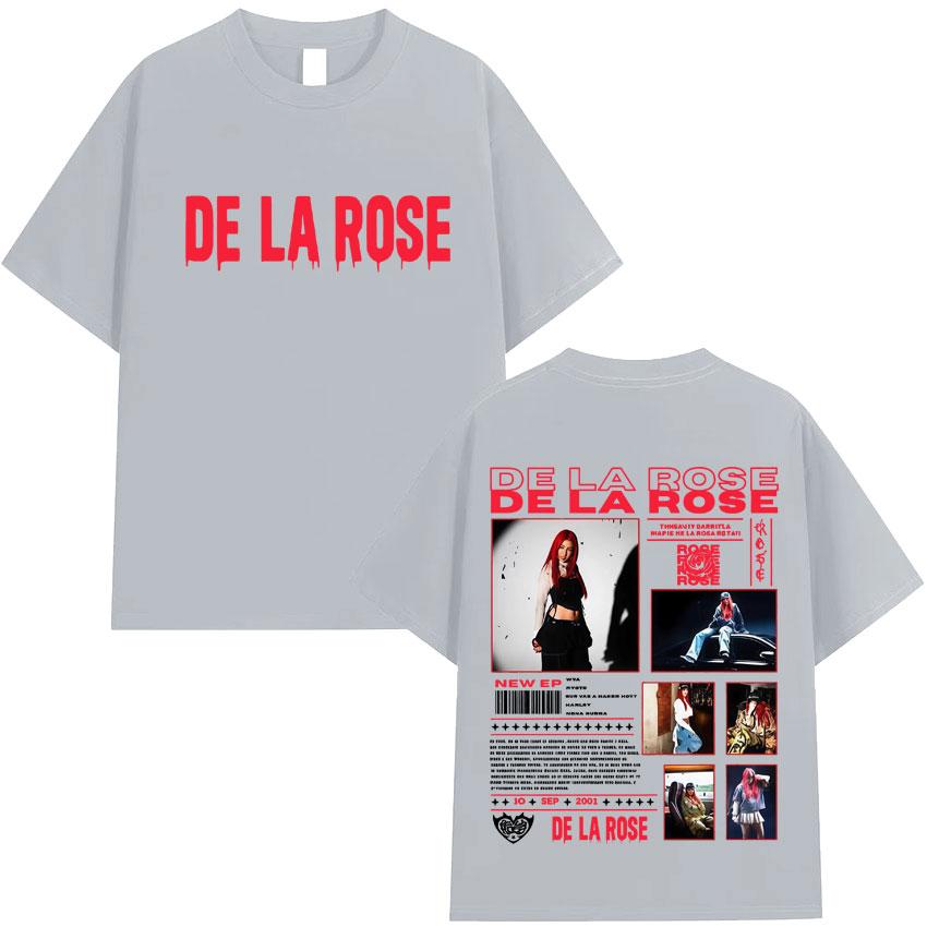 Singer De La Rose Album Graphic Print Tshirt Mens Clothes Humor High Quality Oversized Tshirt Hip Hop Casual Summer Y2K T Shirt
